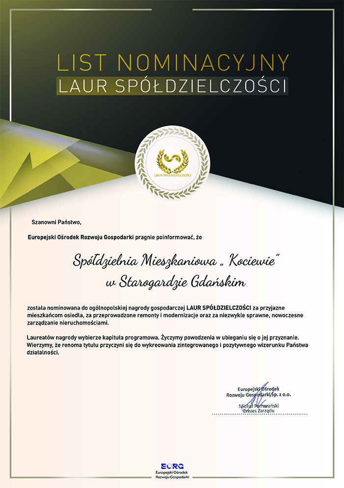 List nominacyjny 2021